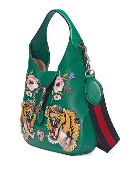 gucci dionysus small embroidered-tigers hobo bag green|gucci dionysus bags.